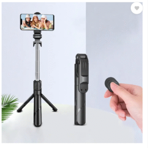 NAFA 3-in-1 Convertible Tripod, 360° Rotating Phone Holder, Bluetooth Remote Tripod  (Black, Supports Up to 500 g)