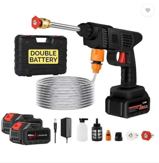 Ornelo High Pressure Water Gun for Car Wash Bike Washing Cleaning(Double_Battery) Spray Gun - Image 2