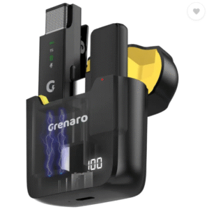 Grenaro Mic For Youtube, Mike For Vlogging,Video Maker, Wireless Mic with Charging Case Microphone