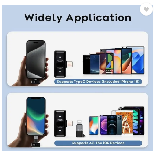 FITRIC Wireless Lavalier Lapel Mic with Round Button for Vlog & YouTube Microphone - Image 4