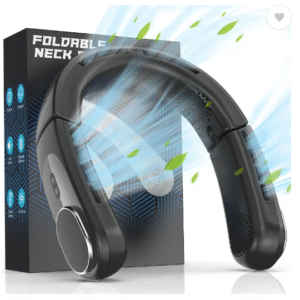 HiRobot F029 Portable Neck Fan -5200mAh Foldable Bladeless Cooling Fan USB Fan  (Black)