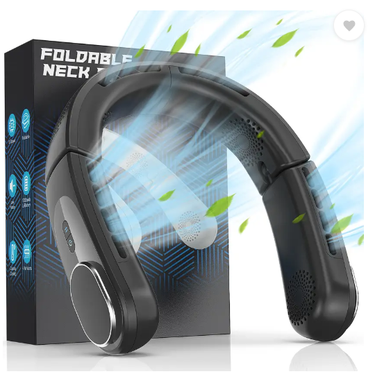 HiRobot F029 Portable Neck Fan -5200mAh Foldable Bladeless Cooling Fan USB Fan (Black)