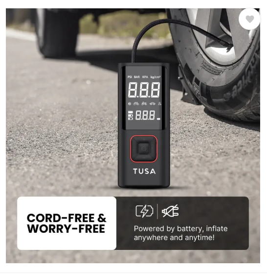 usa TUSA013 150 psi Tyre Air Pump for Car & Bike (Auto Shut Off) - Image 2